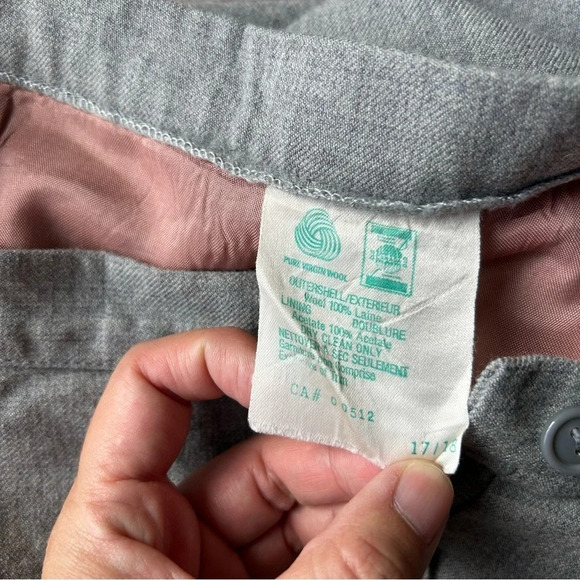 Vintage Pure Wool A Line Button Front Midi Skirt - Picture 9 of 14